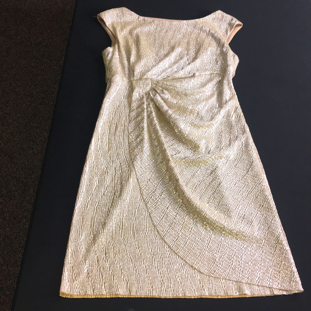 Connected Apparel metallic gold  party dre…